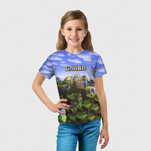 Детская футболка Майнкрафт: Слава / 3D-принт – фото 5