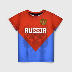 Футболка детская Russia Red & Blue, цвет: 3D-принт