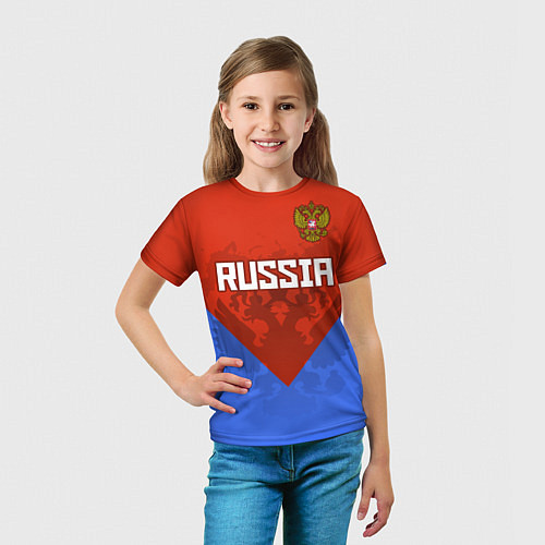 Детская футболка Russia Red & Blue / 3D-принт – фото 5
