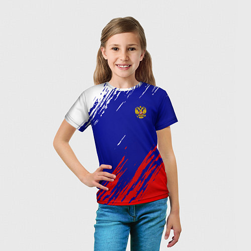 Детская футболка RUSSIA SPORT / 3D-принт – фото 5