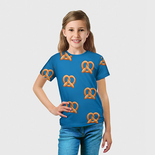 Детская футболка Любитель крендельков / 3D-принт – фото 5