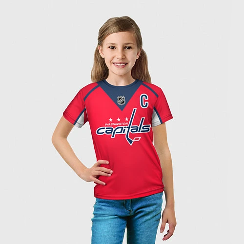 Детская футболка Washington Capitals: Ovechkin Red / 3D-принт – фото 5