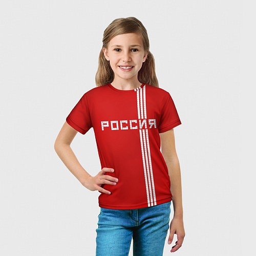 Детская футболка Россия: Красная машина / 3D-принт – фото 5