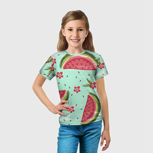 Детская футболка Арбузный вкус / 3D-принт – фото 5