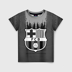 Футболка детская FC Barcelona: Grey Abstract, цвет: 3D-принт