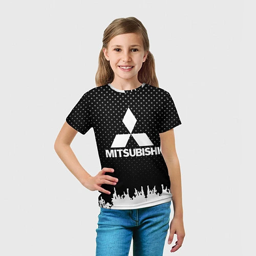 Детская футболка Mitsubishi: Black Side / 3D-принт – фото 5