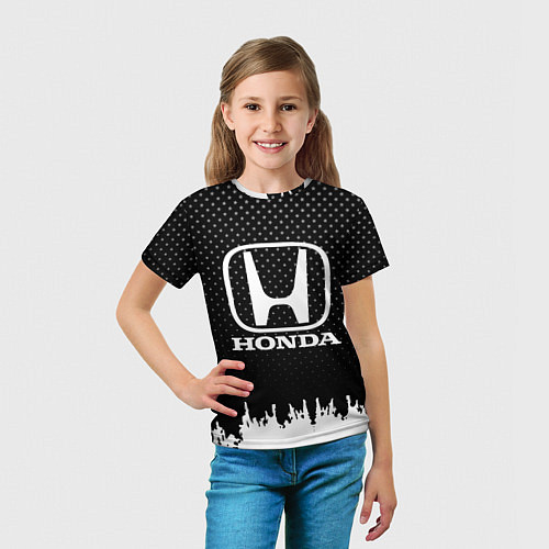 Детская футболка Honda: Black Side / 3D-принт – фото 5