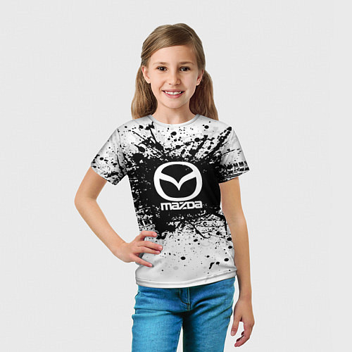 Детская футболка Mazda: Black Spray / 3D-принт – фото 5