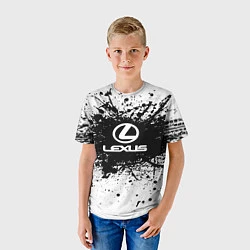 Футболка детская Lexus: Black Spray, цвет: 3D-принт — фото 2