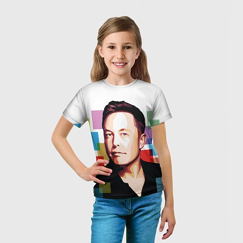 Детская футболка Илон Маск / 3D-принт – фото 5