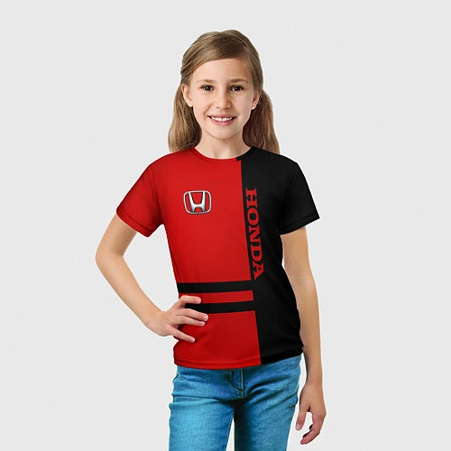 Детская футболка Honda: Red Style / 3D-принт – фото 5