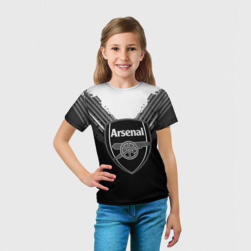 Детская футболка FC Arsenal: Black Style / 3D-принт – фото 5