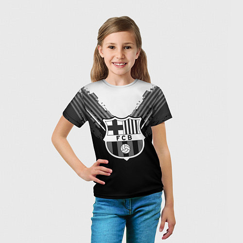 Детская футболка FC Barcelona: Black Style / 3D-принт – фото 5