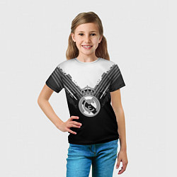Футболка детская FC Real Madrid: Black Style, цвет: 3D-принт — фото 2