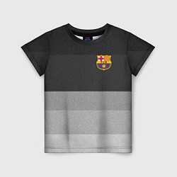 Футболка детская ФК Барселона: Серый стиль, цвет: 3D-принт