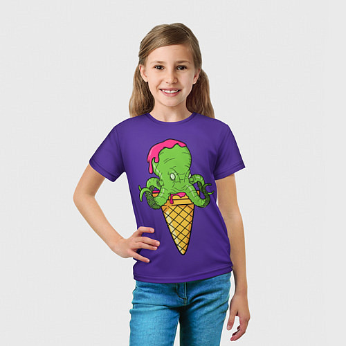 Детская футболка Мороженное Осьминог / 3D-принт – фото 5
