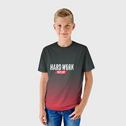 Футболка детская Hard Work Pays Off: Red, цвет: 3D-принт — фото 2