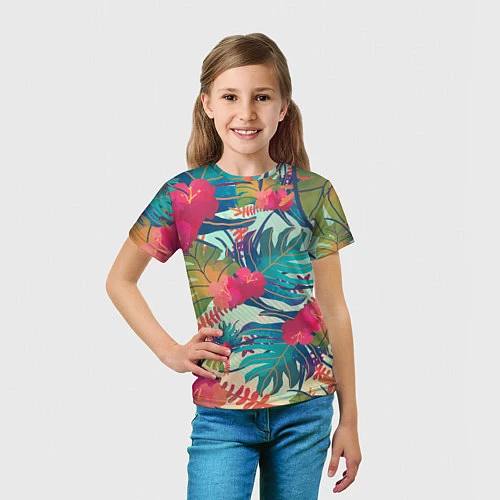 Детская футболка Тропический мотив / 3D-принт – фото 5