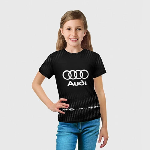 Детская футболка Audi: Black Abstract / 3D-принт – фото 5
