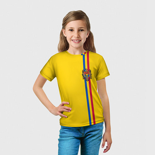 Детская футболка Молдавия: лента с гербом / 3D-принт – фото 5