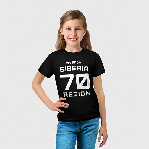 Детская футболка Im from Siberia: 70 Region / 3D-принт – фото 5