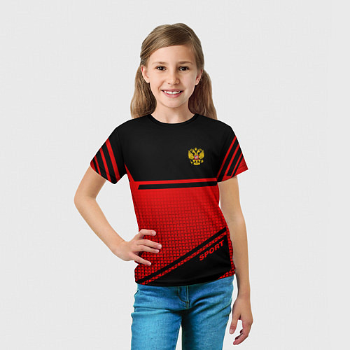 Детская футболка Russia: Red Sport / 3D-принт – фото 5