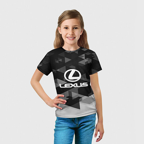 Детская футболка Lexus sport geometry / 3D-принт – фото 5