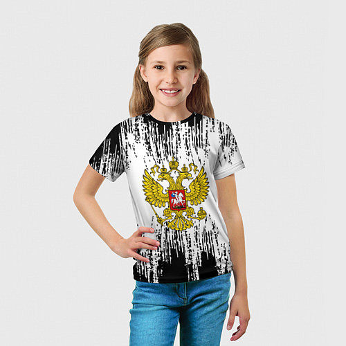 Детская футболка Russia: White Sport / 3D-принт – фото 5