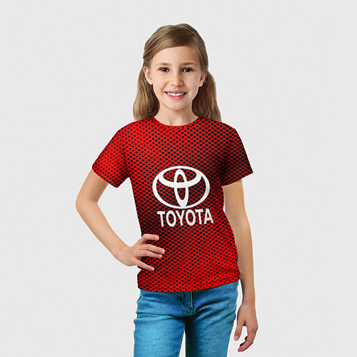 Детская футболка Toyota: Red Carbon / 3D-принт – фото 5