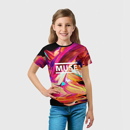 Детская футболка MUSE: Neon Colours / 3D-принт – фото 5