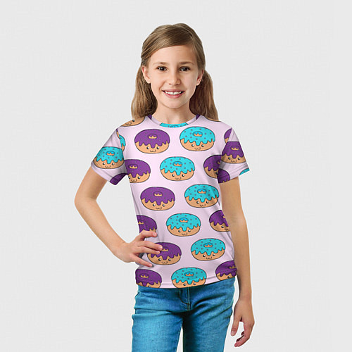 Детская футболка Любитель пончиков / 3D-принт – фото 5
