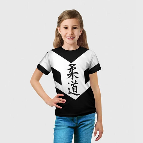 Детская футболка Дзюдо: иероглифы / 3D-принт – фото 5