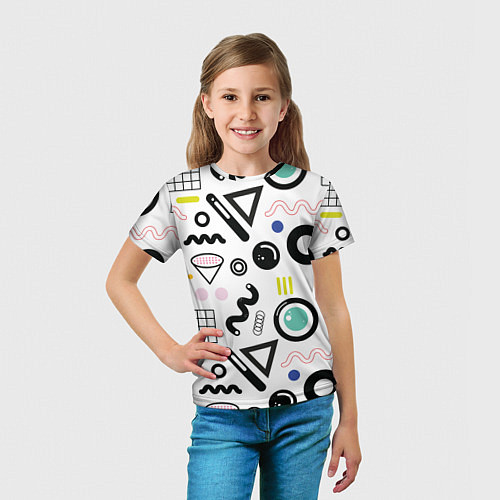 Детская футболка Минималистичная геометрия / 3D-принт – фото 5