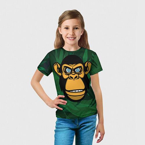 Детская футболка Тропическая горилла / 3D-принт – фото 5