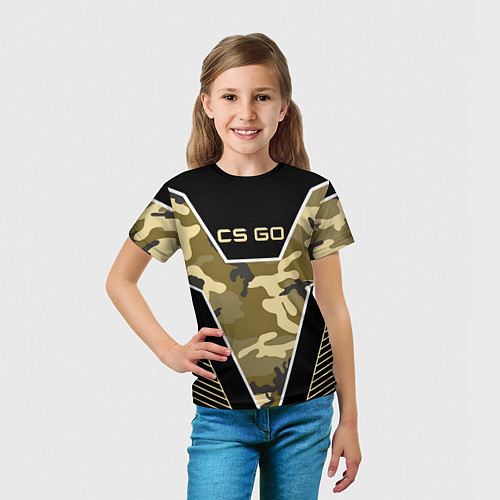 Детская футболка CS:GO Khaki Camo / 3D-принт – фото 5