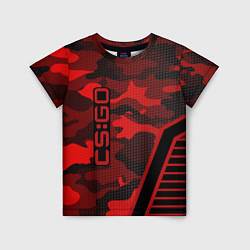 Футболка детская CS:GO Red Camo, цвет: 3D-принт