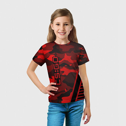 Детская футболка CS:GO Red Camo / 3D-принт – фото 5