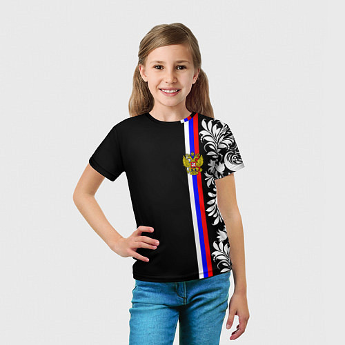 Детская футболка Россия: цветочная коллекция / 3D-принт – фото 5