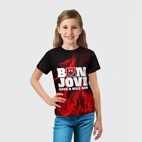 Детская футболка Bon Jovi: Have a nice day / 3D-принт – фото 5