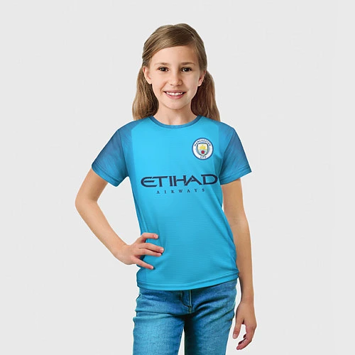 Детская футболка FC Man City: Aguero Home 18-19 / 3D-принт – фото 5