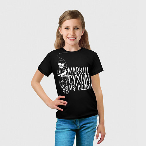 Детская футболка Markul: Сухим из воды / 3D-принт – фото 5