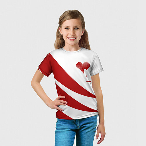 Детская футболка Игра в сердца / 3D-принт – фото 5