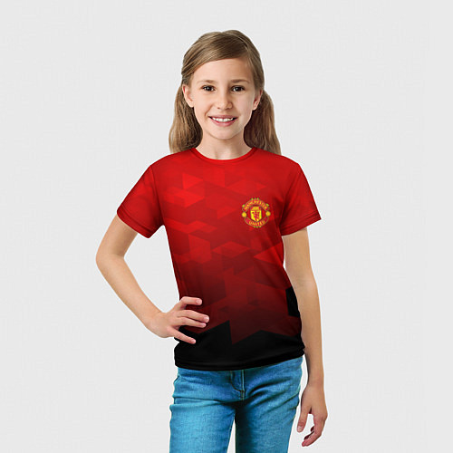 Детская футболка FC Man UTD: Red Poly / 3D-принт – фото 5