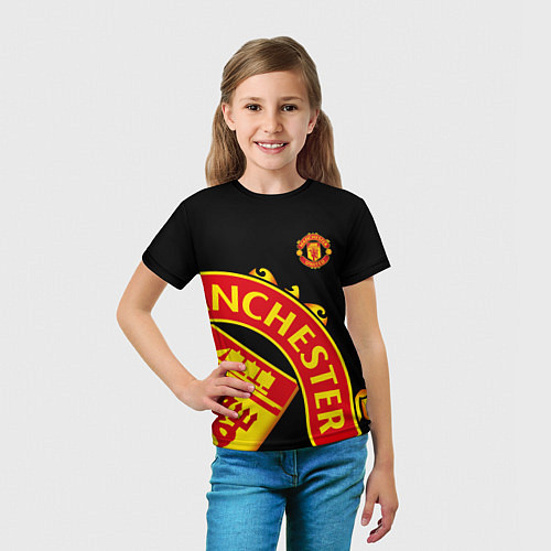 Детская футболка FC Man United: Black Exclusive / 3D-принт – фото 5