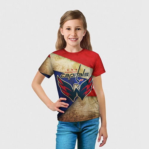 Детская футболка HC Capitals: Old Style / 3D-принт – фото 5