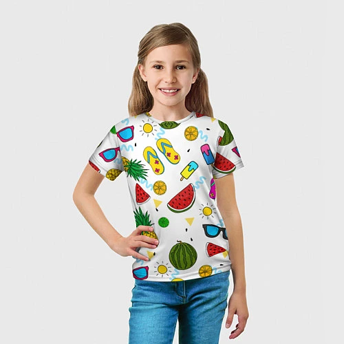 Детская футболка Летний стиль / 3D-принт – фото 5