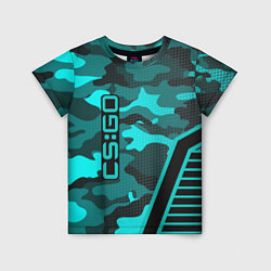 Футболка детская CS:GO Blue Camo, цвет: 3D-принт