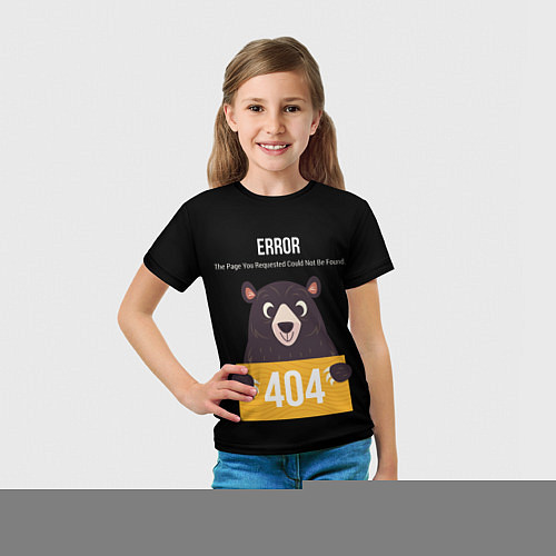 Детская футболка Error 404: Bear / 3D-принт – фото 5