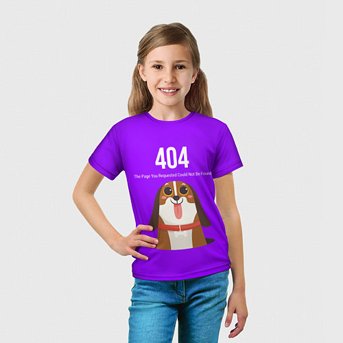 Детская футболка Doggy: Error 404 / 3D-принт – фото 5