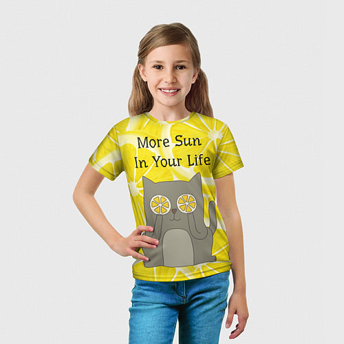 Детская футболка More Sun In Your Life / 3D-принт – фото 5